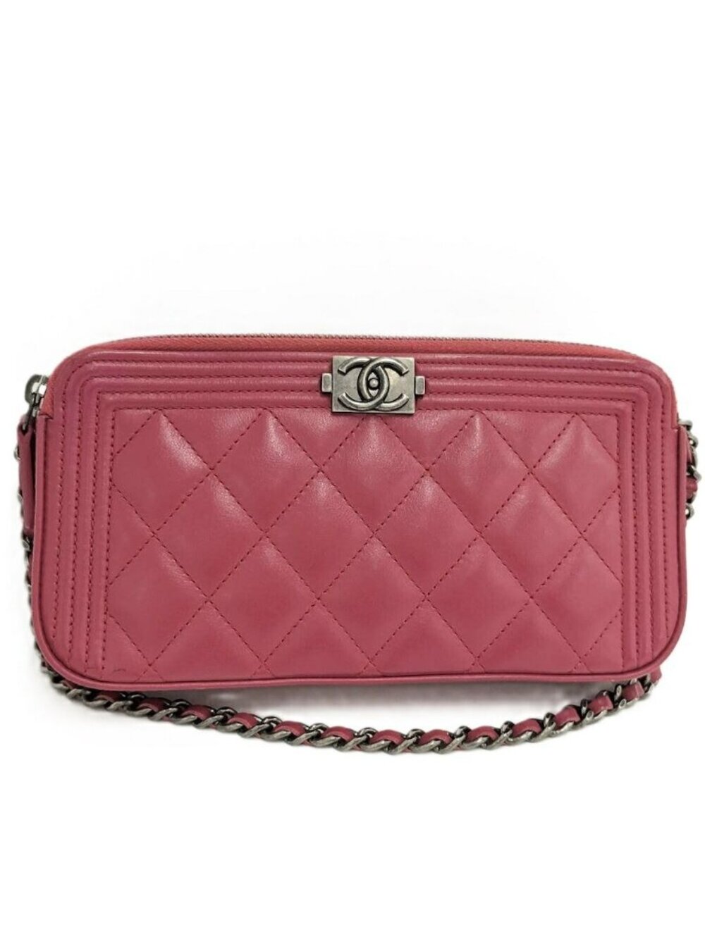 Chanel Boy Chain Wallet Lambskin Shoulder